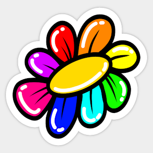 Rainbow Flower Sticker